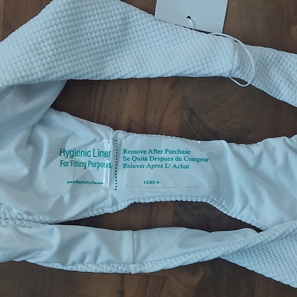 NWT Dippin Daisys Nocturnal Bikini Bottoms. White Textured Cheeky Size XL - Picture 9 of 10